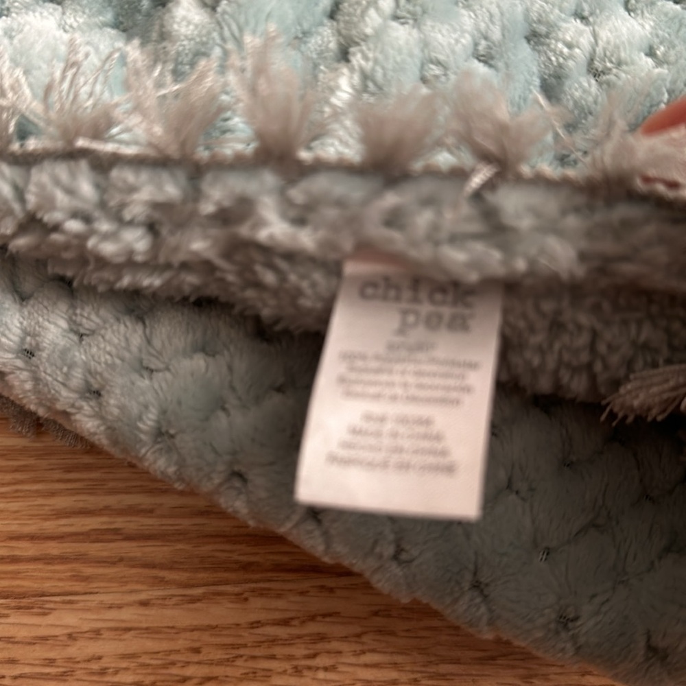 Chick Pea Super Soft Light Blue Gray Baby Blanket Lovey 30 x 30 New - Picture 4 of 6